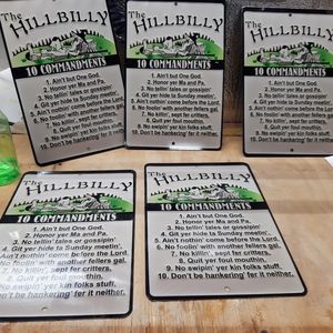 Hillbilly 10 commandment sign
